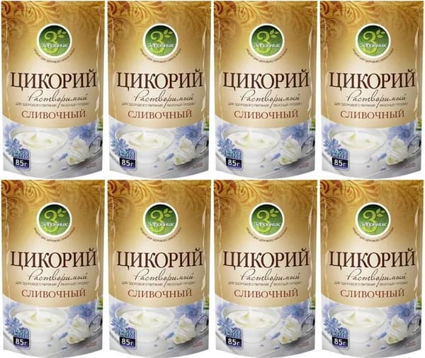 Цикорий Здравник Сливочный растворимый, комплект: 8 упаковок по 85 г