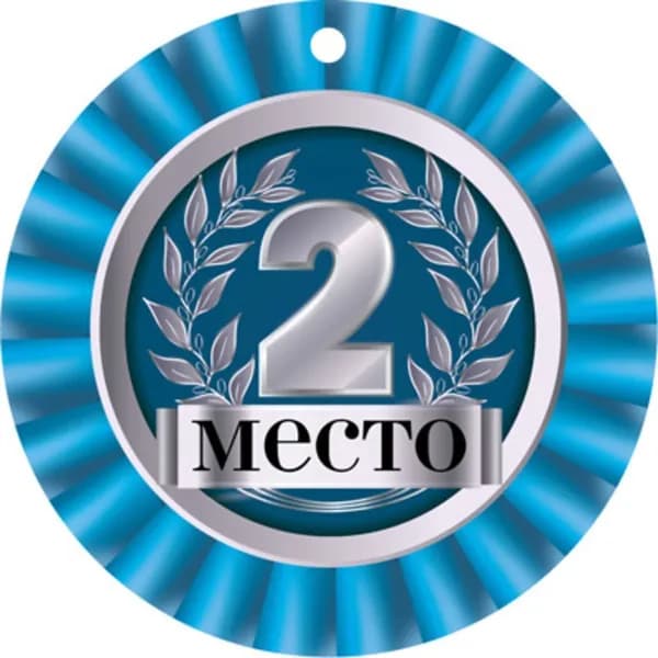 10 шт. Медаль "2 Место" картон МД-14929сф