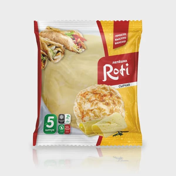 Лепешка Roti сырная, замороженная, 450 г