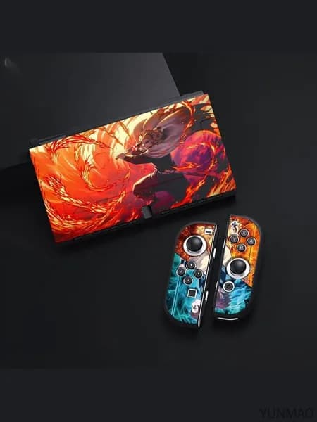 Силиконовый защитный чехол на игровую приставку Nintendo Switch Oled, мягкий чехол из TPU Покемон Генгар