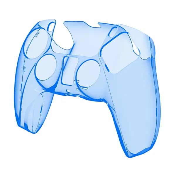 Кристальный чехол для геймпада PS5, синий прозрачный и тонкий