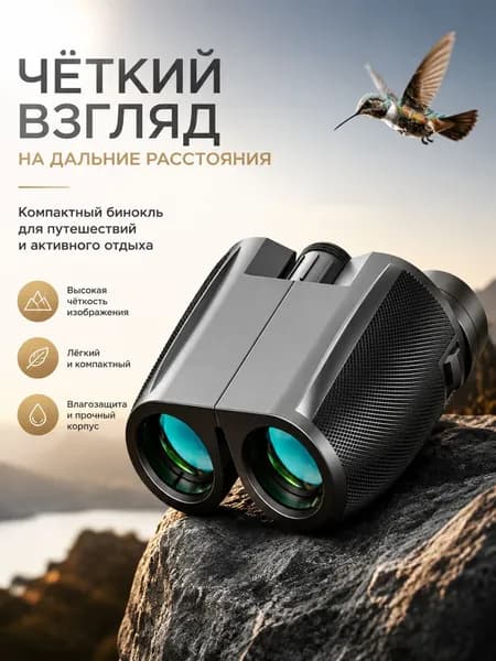 Телескоп 12x25 HD компактный бинокль высокомощный легкий фокус с покрытием Bak4 Prism FMC для спортивных игр на открытом воздухе Кемпинг поход - null
