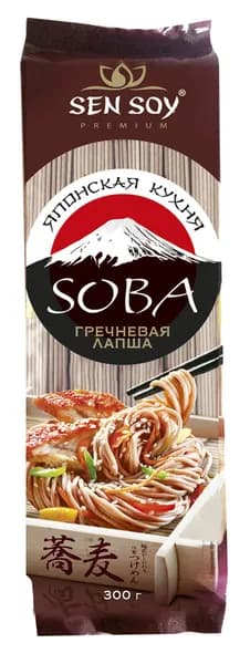 Лапша Sen Soy Premium гречневая Soba, 300 г