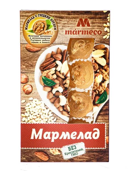 Мармелад желейный формовой " С Грецким орехом", 180гр