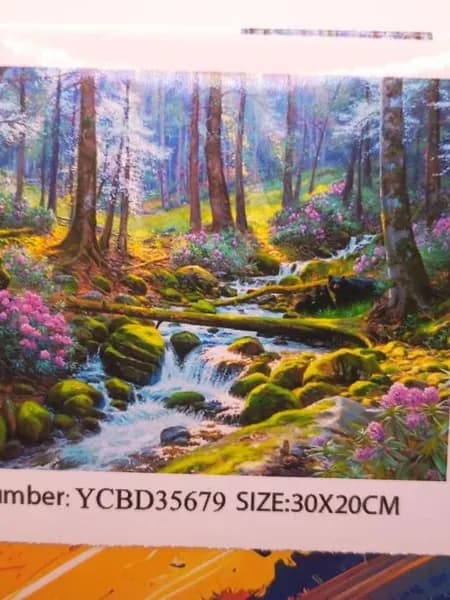 Картина по номерам "Лесной Ручей" 30x20 см