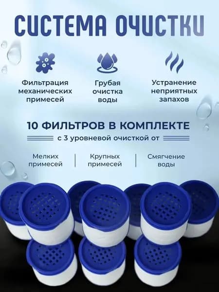 Фильтр для воды, насадка на кран водосберегающая и набор сменных картриджей