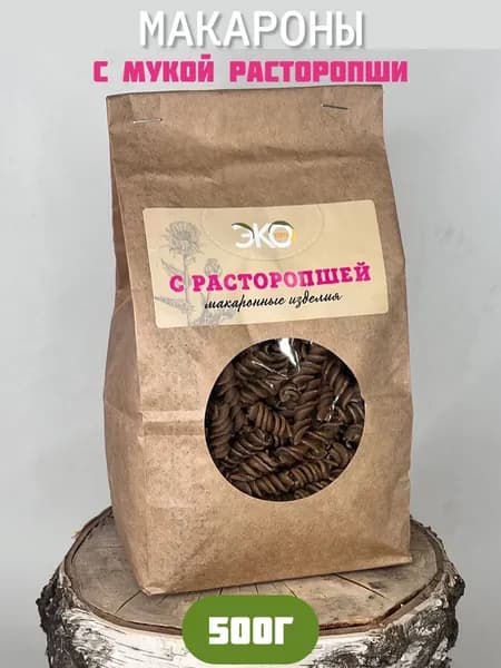 Макароны спиральки с Расторопшей, 500гр, ЭКО-ПРО.