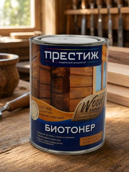 Пропитка Престиж, Биотонер, для дерева, бесцветная, 0.9 л