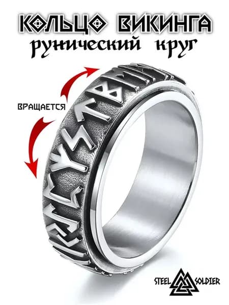 Руны кольцо спиннер с рунами футарк оберег викингов