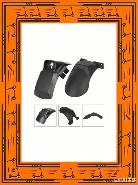 Защитные брызговики для Kukirin G2 Pro DB, пластик, 2 шт., черные, легкие и простые