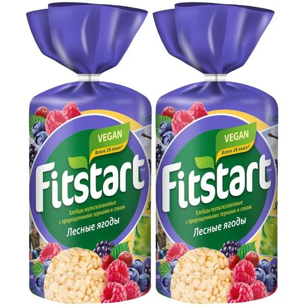 Хлебцы мультизлаковые Fitstart лесные ягоды 100 г, набор: 2 штуки