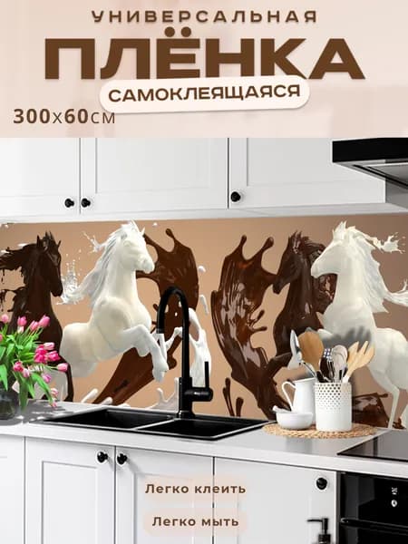 Фартук кухонный на стену самоклеящийся в рулоне 300 х 60 см с защитным покрытием