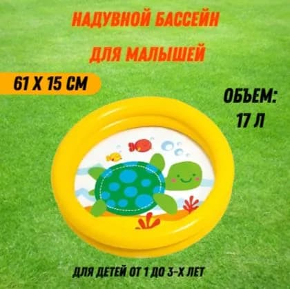 Бассейн надувной 61x15 см, от 1 до 3 лет