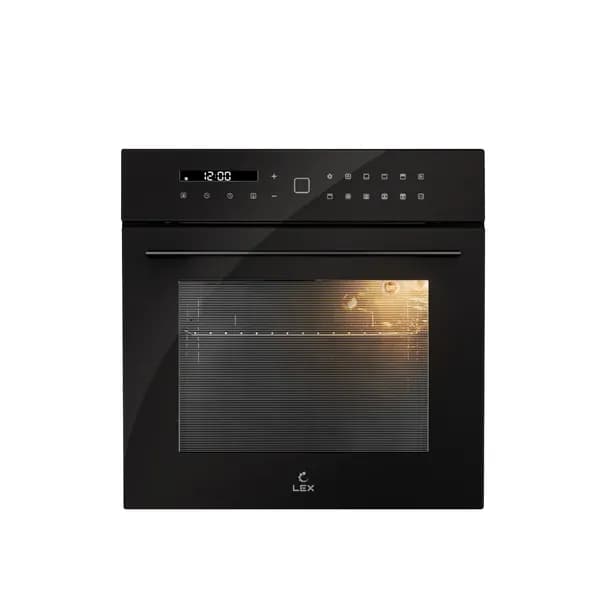 Духовой шкаф электрический встраиваемый LEX EDS 101 BBL, объем 61 л., таймер, 10 функций, с конвекцией, тройное остекление дверцы