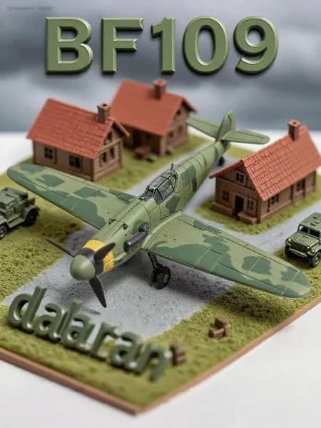 Самолет messerschmitt bf 109 1/48 Немецкая военная техника vs Ил-2,Сборная модель без клея,пластиковая-Dalaran