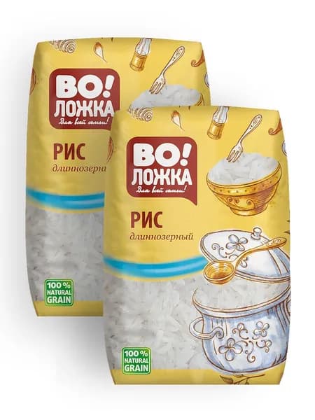 Рис 2 шт по 800 г Длиннозерный ВоЛожка