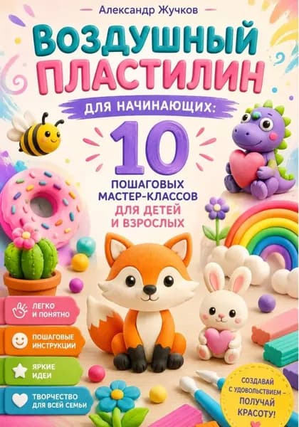 Воздушный пластилин для начинающих 10 пошаговых мастер-классов для детей и взрослых | Жучков Александр | Электронная книга