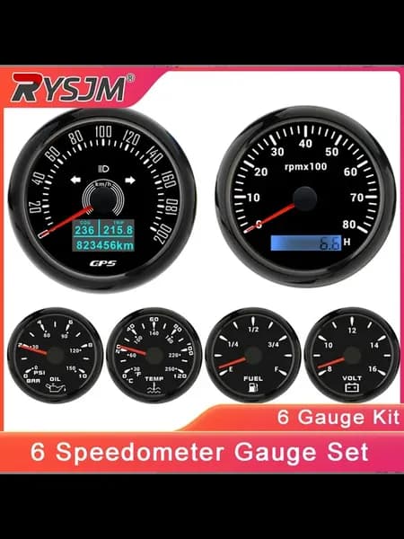 Автомобильный спидометр GPS 85 мм, тахометр, цвет 0-190ohm 2