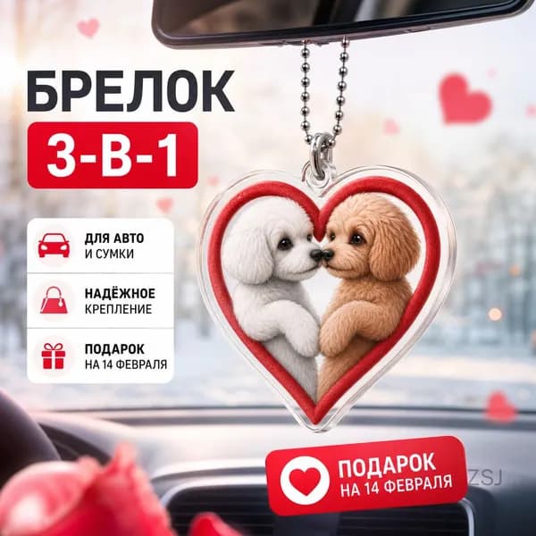 Подвеска в виде сердца для собак, серия ко Дню святого Валентина, брелок для ключей от машины, подвеска для рюкзака, 4 шт.