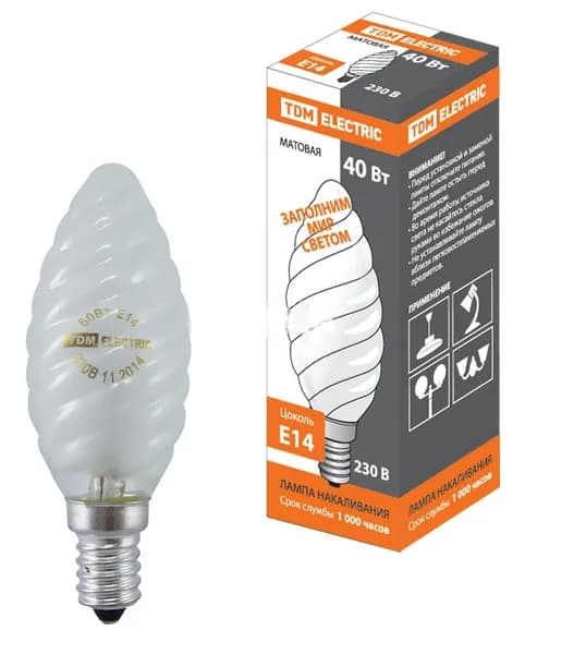 TDM Electric Лампочка, 40 Вт, Накаливания
