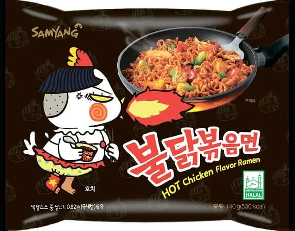Лапша быстрого приготовления Samyang Buldak Hot Chicken Flavor Ramen, острая со вкусом курицы (Корея) 140г