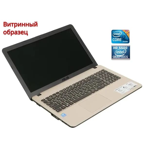ASUS Ноутбук 15.6", Intel Core i3-4005U, RAM 8 ГБ 240 ГБ, Windows Home, золотой
