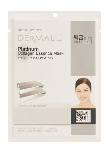 DERMAL Тканевая маска для лица с платиной и коллагеном, 23 г