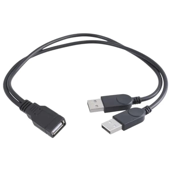 1 USB-кабель длиной 30 см, один женский и два мужских цифровых кабеля