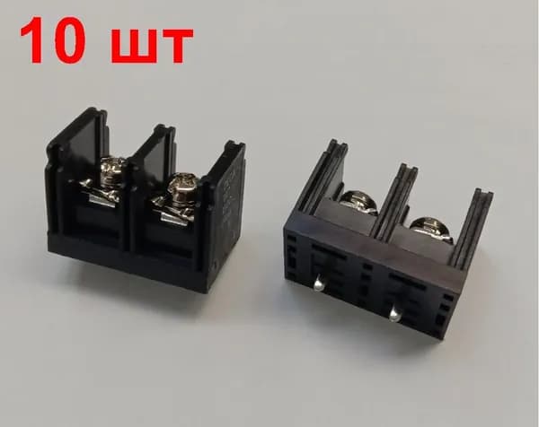 Клеммник барьерный на плату 10 шт. 2 конт. TA7-BM10-02