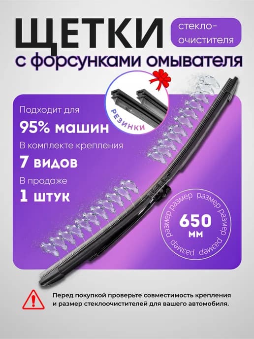 Щетки с форсунками омывателя