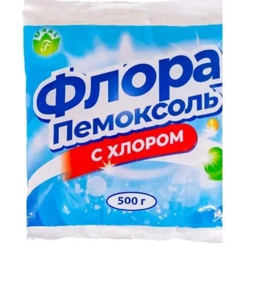 Универсальное чистящее средство "Флора Пемоксоль с хлором", 500г х 1шт