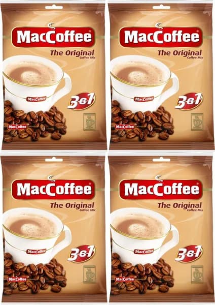 Кофейный напиток MacCoffee 3 в 1 растворимый 20 г 10 шт, комплект: 4 упаковки по 200 г