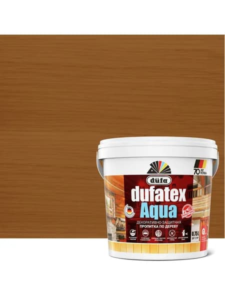Пропитка для дерева водная цвета тик tex aqua 0.75 л