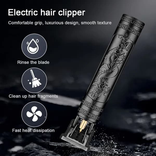 Машинка для стрижки Электрическая парикмахерская машинка для стрижки волос с Т-образным лезвием для стрижки волос, серый