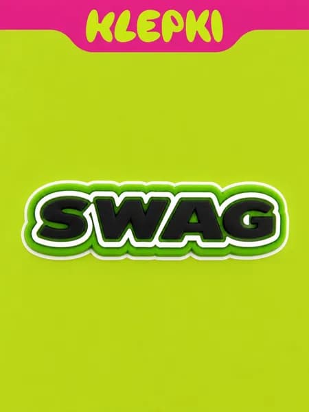 KLEPKI Джибитсы "SWAG" для crocs, сабо, набор 1шт, джиббитсы для крокс