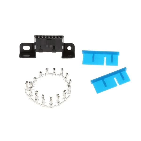 (1шт) OBD2 16-контактный разъем-розетка OBD plug + клемма + вставка