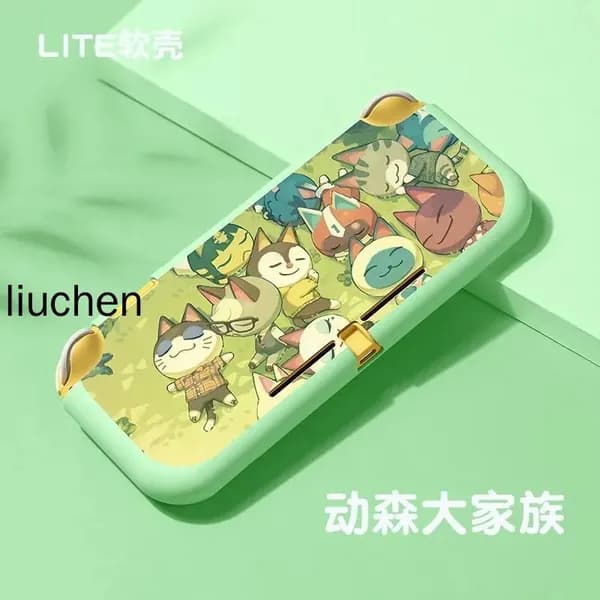 Защитный чехол полуобъемный для Nintendo Switch Lite: тематический дизайн из Animal Crossing (Дорога Животных)