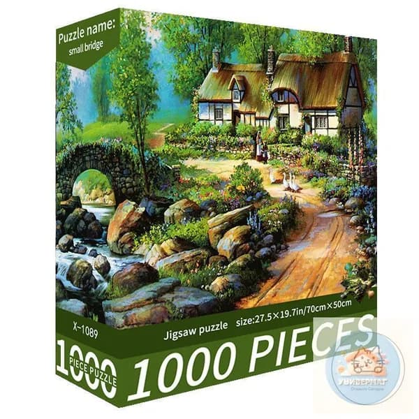 Пазл Маленький мост и текущая вода, 1000 деталей