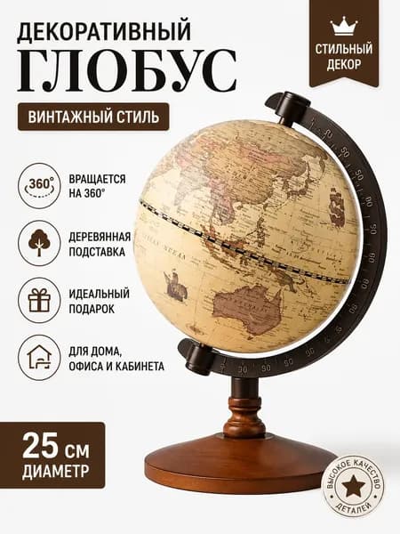 Глобус, ретро английская версия