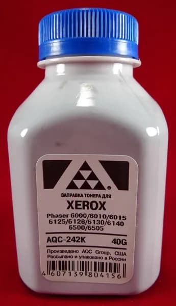 Тонер XEROX Phaser 6000/6010/6015/6125/6128/6130 (фл. 40г) AQC фас.Россия черный
