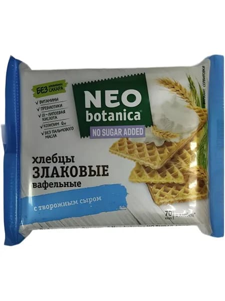 Хлебцы Eco botanika вафельные злаковые с творожным сыром 75гр