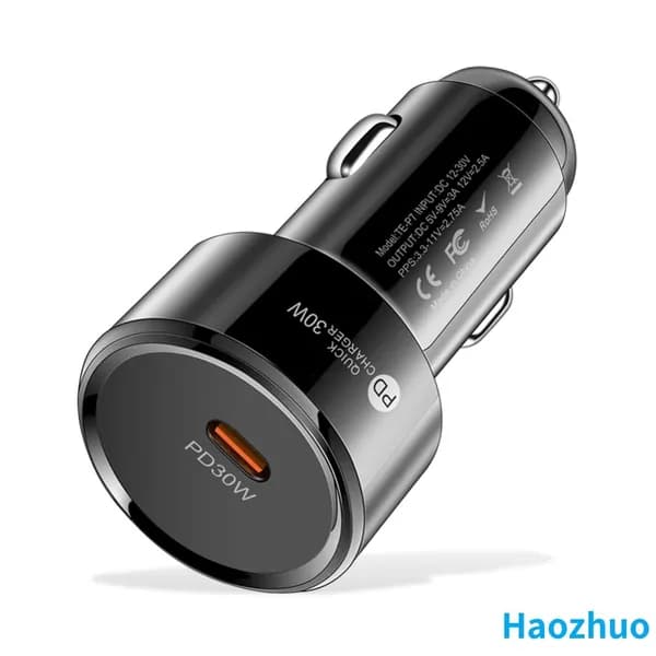 PD 30 Вт автомобильное зарядное устройство для смартфонов с поддержкой протокола Power Delivery и разъёмом USB-C