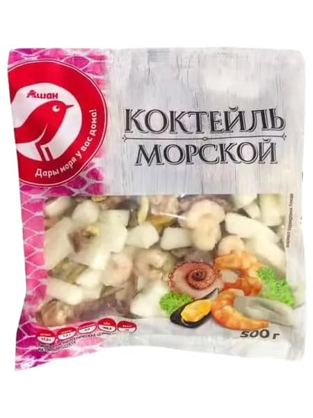 Морской коктейль АШАН Красная птица замороженный 500 г