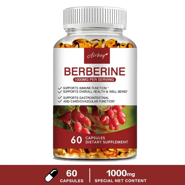 Биологически активная добавка Airboy Berberine предназначена для поддержания иммунной системы, улучшения работы желудочно-кишечного тракта и поддержания здорового уровня сахара в крови.