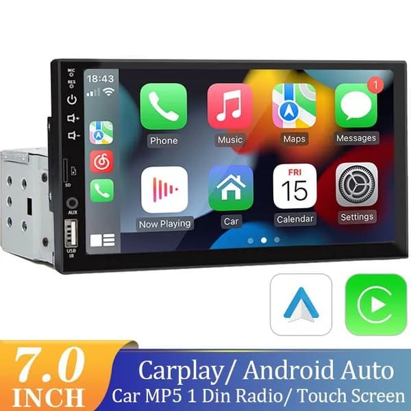 HIPPCRON Устройство головное, диагональ: 7", 1 DIN, 0ГБ