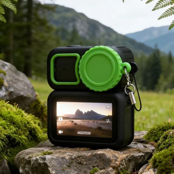 Силиконовый чехол для камеры DJI Osmo Nano, чёрный, противоударный, с креплением