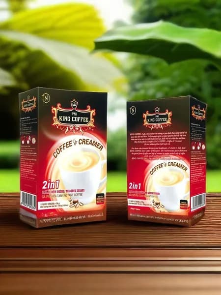 Кофе растворимый 2 в 1 TNI KING COFFEE & CREAMER без сахара со сливками/15 стиков по 10 г