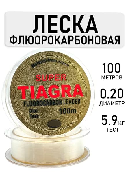 MegaYun Флюорокарбоновая леска для рыбалки, размотка: 100 м, толщина: 0.28 мм