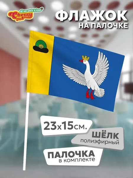 Флаг 23x15 на палочке Гусь-Железный (Рязанская область)