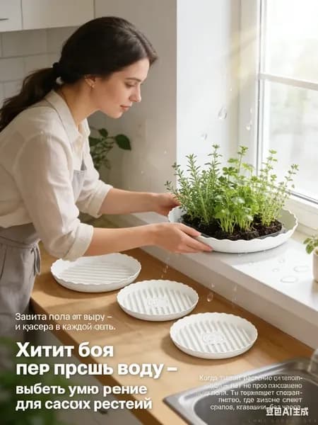 Керамический поддон для цветов 13.8×13.8×2.8 см